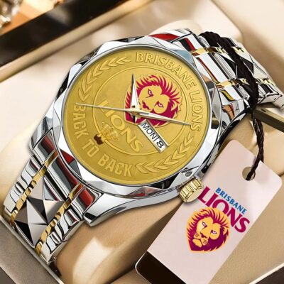 Brisbane Lions 2025 AFL Premiers Alloy Luxury Quartz Watch 2