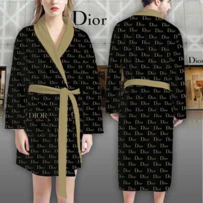 Dior Christian Dior Logo Pattern Luxury Bathrobe 2