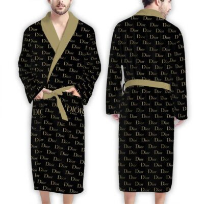 Dior Christian Dior Logo Pattern Luxury Bathrobe