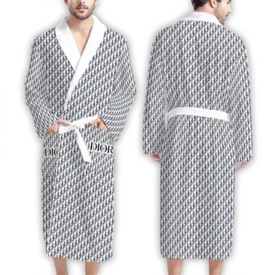 Dior Logo Pattern Luxury Bathrobe