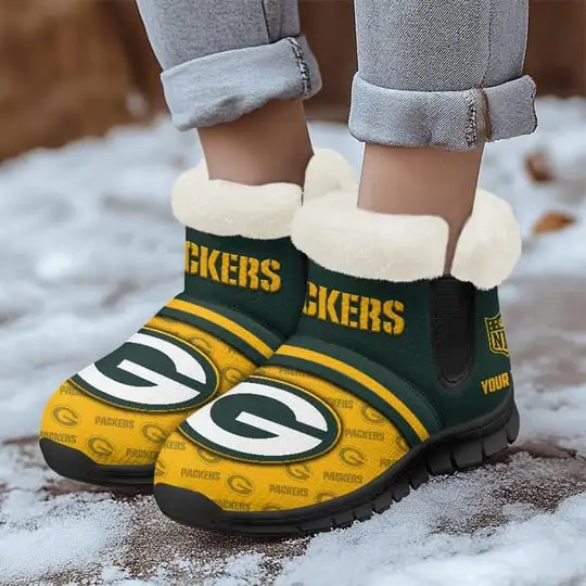 Green Bay Packers Comfy Winter Snow Boots SBA1052