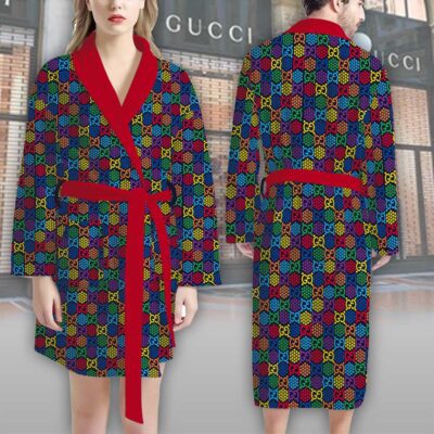 Gucci Color Rainbows Pattern Luxury Bathrobe 2