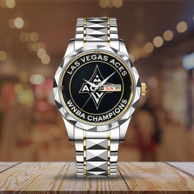 Las Vegas Aces 2025 WNBA Champions Alloy Luxury Quartz Watch 2 1