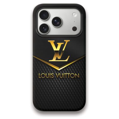 Louis Vuitton LV Black Golden LV Luxury Phone Case Iphone 17 Series LIMITED1068
