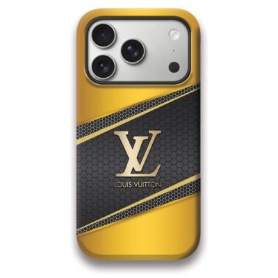 Louis Vuitton LV Gold Hexagon Luxury Phone Case Iphone 17 Series LIMITED1062