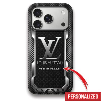 Louis Vuitton LV Metal Silver Pattern Luxury Phone Case Iphone 17 Series LIMITED1066 2
