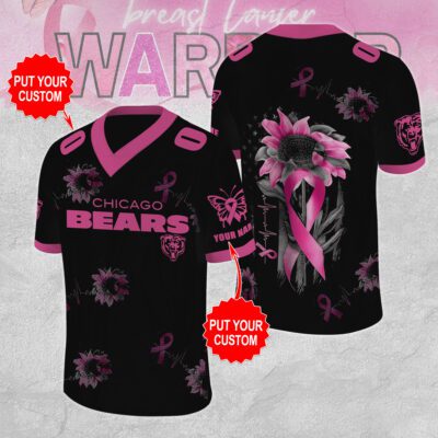 Personalized Chicago Bears x Breast Cancer Awareness Football Jersey