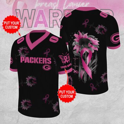 Personalized Green Bay Packers x Breast Cancer Awareness Football Jersey