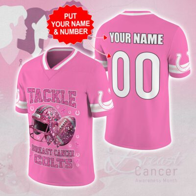 Personalized Indianapolis Colts x Breast Cancer Awareness Football Jersey