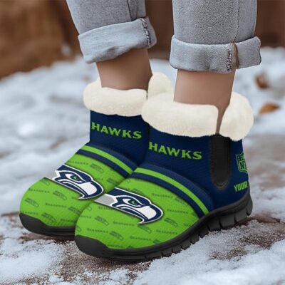 Seattle Seahawks Comfy Winter Snow Boots SBA1036
