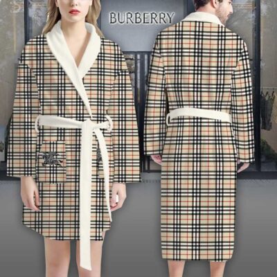 Burberry Pattern Luxury Bathrobe 2