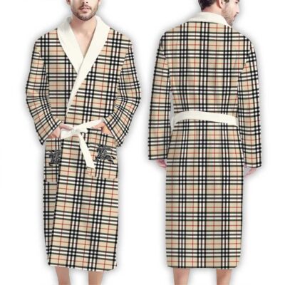 Burberry Pattern Luxury Bathrobe