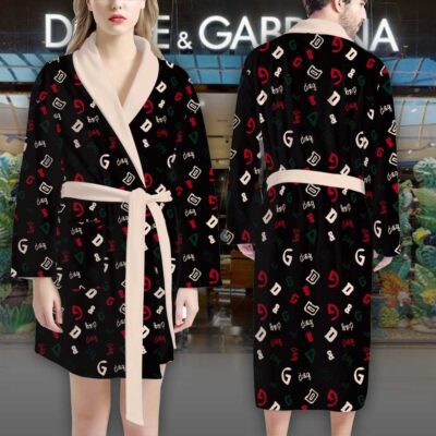 Dolce Gabbana Color Pattern Luxury Bathrobe 2