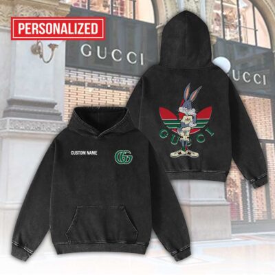 Gucci Logo Rabbit Bunny Personalized Luxury Washed Hoodie Limited Edition 2