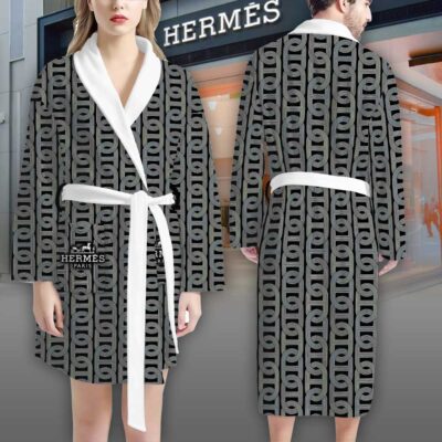 Hermes Color Pattern Luxury Bathrobe 2