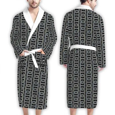 Hermes Color Pattern Luxury Bathrobe