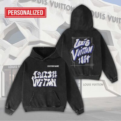 Louis Vuitton 1854 Logo Personalized Luxury Washed Hoodie Limited Edition 2