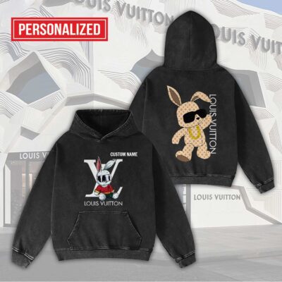 Louis Vuitton LV Rabbit Personalized Luxury Washed Hoodie Limited Edition 2