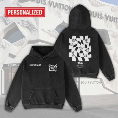 Louis Vuitton Paris LV Classic Personalized Luxury Washed Hoodie Limited Edition 2