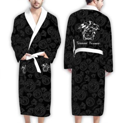 Versace Logo Pattern Luxury Bathrobe