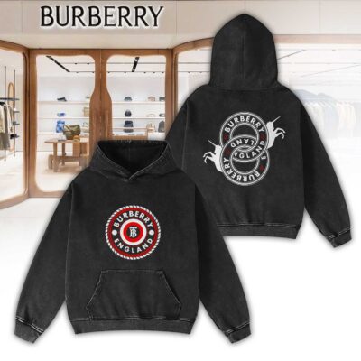 Burberry Circle Logo Luxury 2D Washed Hoodie