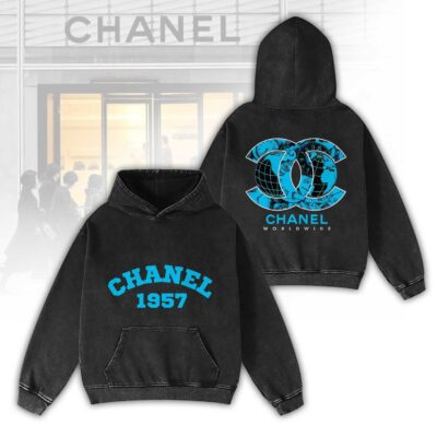 Chanel 1957 Worldwide Logo Luxury 2D Washed Hoodie