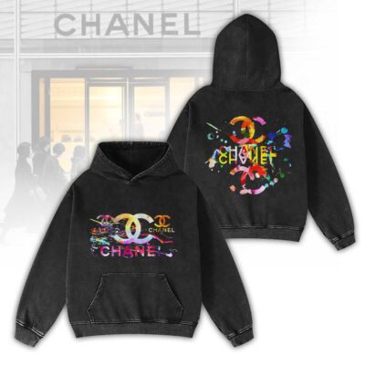 Chanel Colorful Art Luxury 2D Washed Hoodie