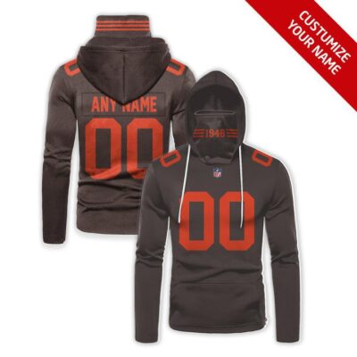 Cleveland Browns Nfl American Football Team 1946 Brown Jersey Style Custom Number Name For Browns Fans Gaiter Hoodie GH0363