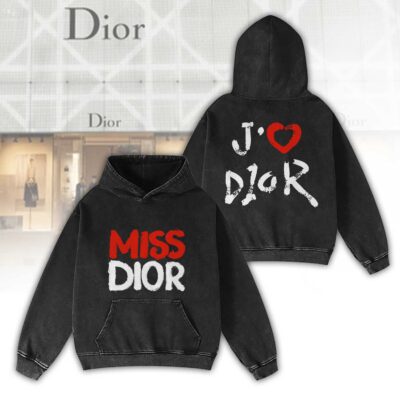 Dior Love Dior Miss Dior Logo Luxury 2D Washed Hoodie