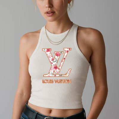Louis Vuitton LV Flowers White Luxury Brand Premium Women's Tank Tops