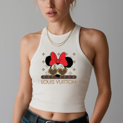 Louis Vuitton LV Minnie Mouse White Luxury Brand Premium Women's Tank Tops
