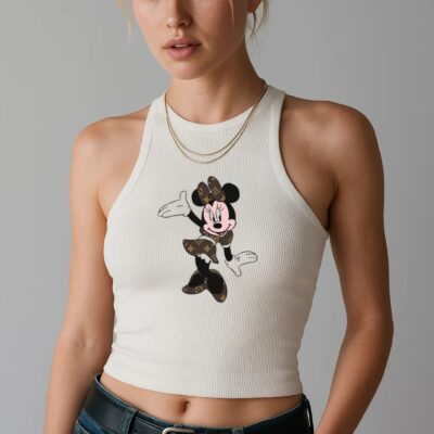 Louis Vuitton Minnie Mouse Luxury Brand Premium Women's Tank Tops