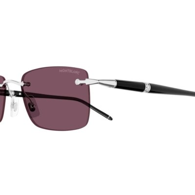 Mont Blanc Rectangular Sunglasses Silver-Violet MB0344S-002 2 0344s 002 54 gem opticians 3