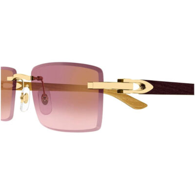 Sunglasses with Elongated C de Cartier motif - CT0582S 002 2 CARTIER 0582S 002 56 closeup