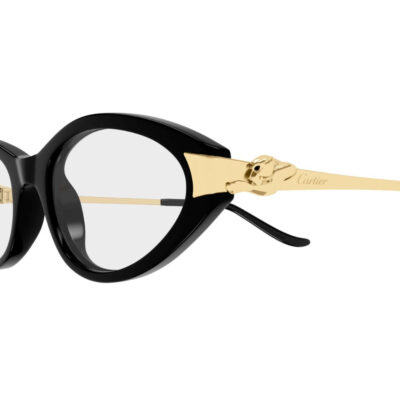 Cartier CT0633O 001-BLACK-GOLD 2 CARTIER 0633O 001 52 closeup