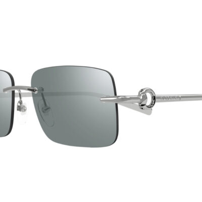 Gucci Horsebit Sign GG1703S 002 Sunglasses Silver Lenses 2 GUCCI 1703S 002 55 closeup