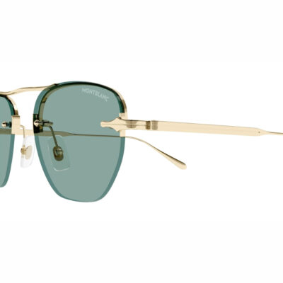 Montblanc 0404S 003 52 Gold Irregular Sunglasses 2 MONTBLANC 0404S 003 52 closeup